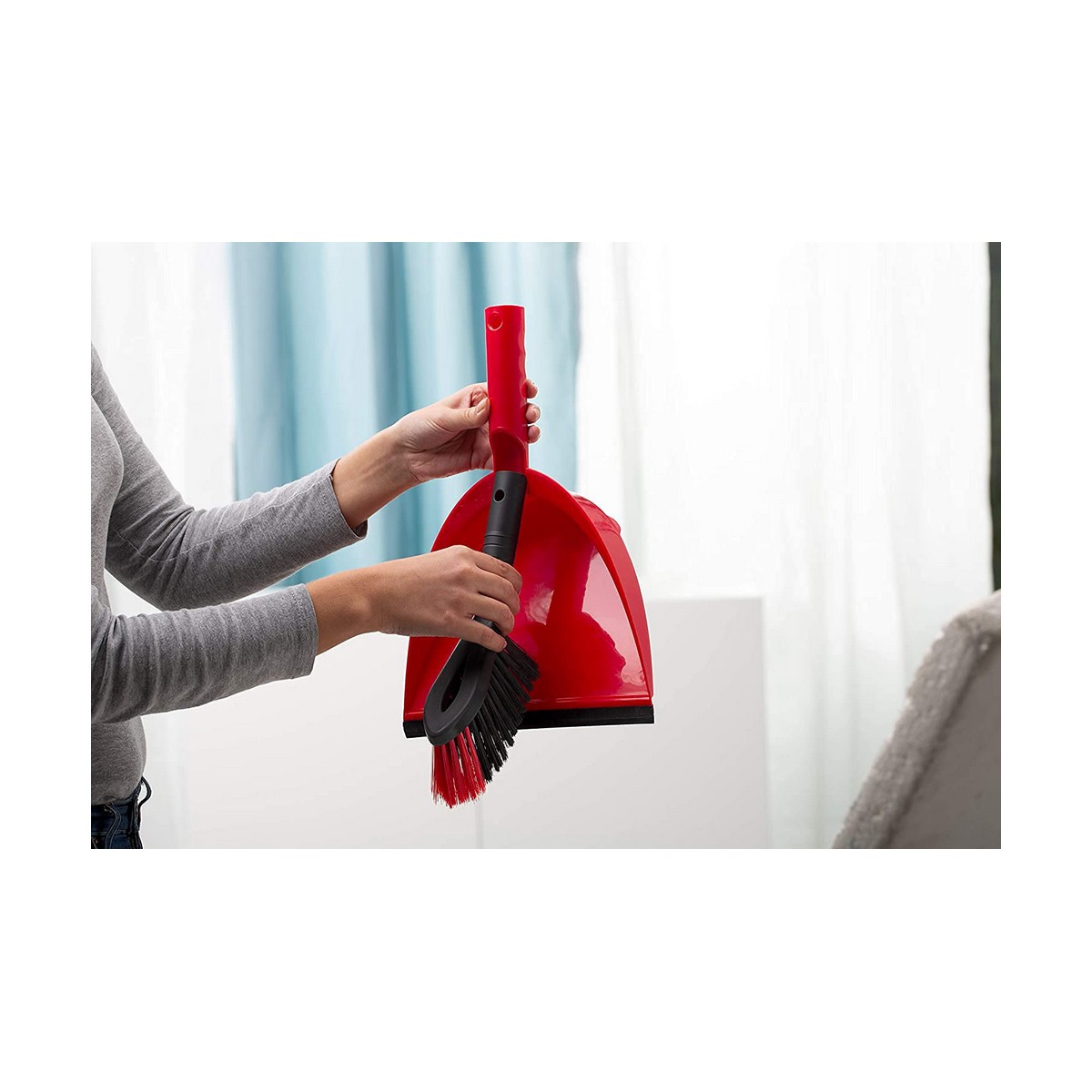 Set de Limpieza Escoba y Recogedor Vileda Rojo Plástico